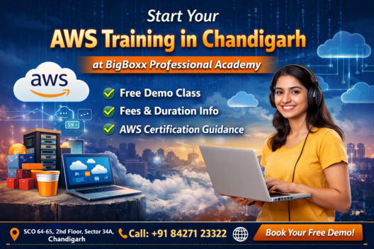 AWS course in Chandigarh at BigBoxx Professional Academy with free demo class, certification guidance and placement support